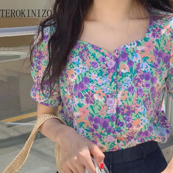 women's blouses & shirts terokinizo flower print women dress summer 2021 korean chic v-neck short sleeve lady vestidos loose high waist, White
women's blouses & shirts terokinizo flower print women dress summer 2021 korean chic v-neck short sleeve lady vestidos loose high waist, White