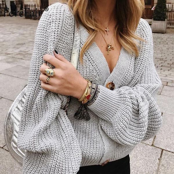 women's knits & tees forefair 2021 autumn winter v neck women knitted cardigans sweater fashion long sleeve casual oversized ladies coa, White
women's knits & tees forefair 2021 autumn winter v neck women knitted cardigans sweater fashion long sleeve casual oversized ladies coa, White
