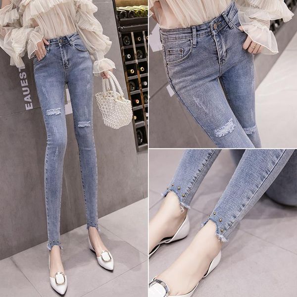 women's jeans woman pants high waist spring and summer ankle-length pencil pantalones vaqueros mujer, Blue
women's jeans woman pants high waist spring and summer ankle-length pencil pantalones vaqueros mujer, Blue