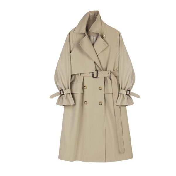 Coat EOS LORIDAR Women's Autumn Windbreaker Lace-Up Waist Slimming Double-Breasted Over-The-Knee Temperament Jacket Tide, Blue;gray
Coat EOS LORIDAR Women's Autumn Windbreaker Lace-Up Waist Slimming Double-Breasted Over-The-Knee Temperament Jacket Tide, Blue;gray