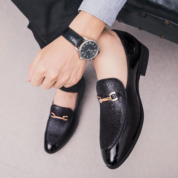 dress shoes 2021 men formal business brogue luxury male casual genuine leather wedding party loafers pointed toe, Black
dress shoes 2021 men formal business brogue luxury male casual genuine leather wedding party loafers pointed toe, Black