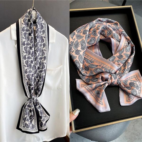 scarves paisley headbands skinny scarf for women design hair bands silk ribbons handle bag wraps neck tie scarfs female foulard bandana, Blue;gray
scarves paisley headbands skinny scarf for women design hair bands silk ribbons handle bag wraps neck tie scarfs female foulard bandana, Blue;gray