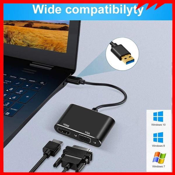 3.0 to -compatible vga adapter 4k hd multi-display 2in1 usb converter for windows 7/8/10 os audio cables & connectors
3.0 to -compatible vga adapter 4k hd multi-display 2in1 usb converter for windows 7/8/10 os audio cables & connectors