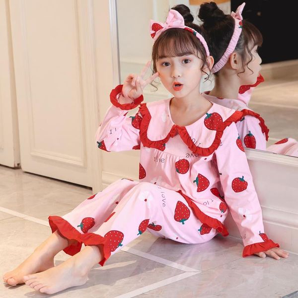 pajamas 3-18 year wear 2021 autumn winter girls fashion cotton sleepwear soft kids children long sleeve pants, Blue;red
pajamas 3-18 year wear 2021 autumn winter girls fashion cotton sleepwear soft kids children long sleeve pants, Blue;red