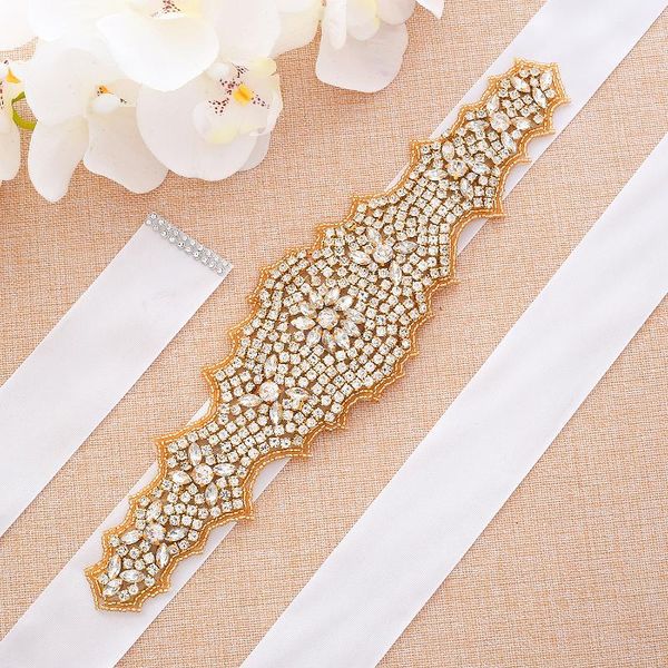 wedding sashes belt sash gold crystal bridal rhinestones for bridesmaid dresses zzy124g, White
wedding sashes belt sash gold crystal bridal rhinestones for bridesmaid dresses zzy124g, White