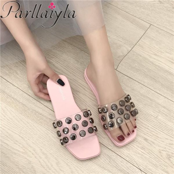 slippers 2021 summer flat women's comfortable sandals flip flops woman rivet ladies soft soled shoes smaller one yard heel 4cm, Black
slippers 2021 summer flat women's comfortable sandals flip flops woman rivet ladies soft soled shoes smaller one yard heel 4cm, Black