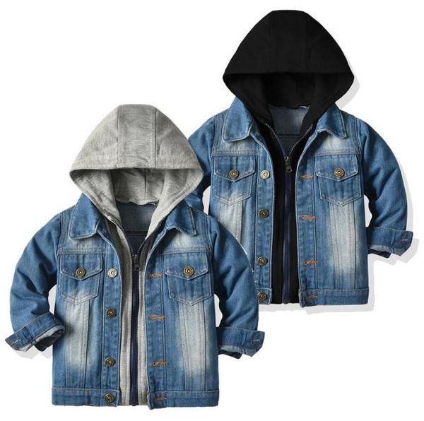 jackets children cowboy zipper outerwear clothes 1-7y kids boys girls denim hooded casual fake two cardigan coat, Blue;gray
jackets children cowboy zipper outerwear clothes 1-7y kids boys girls denim hooded casual fake two cardigan coat, Blue;gray