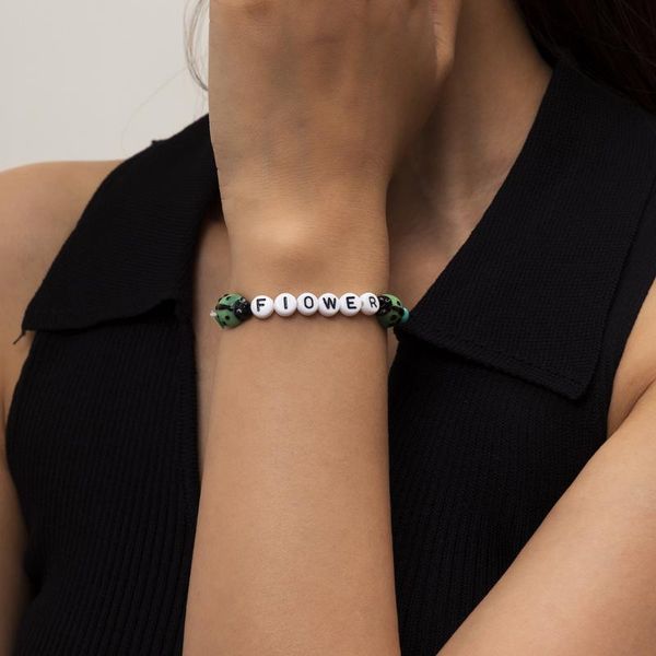 link, chain simple colorful beaded letter bracelet ins creative animal geometric rice bead for women handmade jewelry gifts, Black
link, chain simple colorful beaded letter bracelet ins creative animal geometric rice bead for women handmade jewelry gifts, Black