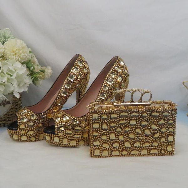 dress shoes baoyafang golden crystal bridal wedding and bag woman high platform big size open toe party women, Black
dress shoes baoyafang golden crystal bridal wedding and bag woman high platform big size open toe party women, Black