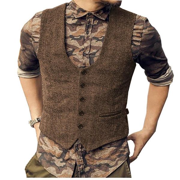 men's vests wool tweed slim fit leisure cotton suit vest gentleman herringbone pattern waistcoat beckham business brown wedding groom, Black;white
men's vests wool tweed slim fit leisure cotton suit vest gentleman herringbone pattern waistcoat beckham business brown wedding groom, Black;white