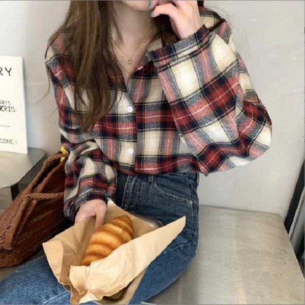 women's jackets western style color matching plaid lapel long sleeve shirt top, Black;brown
women's jackets western style color matching plaid lapel long sleeve shirt top, Black;brown