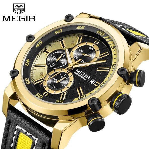 wristwatches megir mens wrist watch chronograph sport quartz men waterproof leather strap wristwatch man relogio masculino, Slivery;brown
wristwatches megir mens wrist watch chronograph sport quartz men waterproof leather strap wristwatch man relogio masculino, Slivery;brown