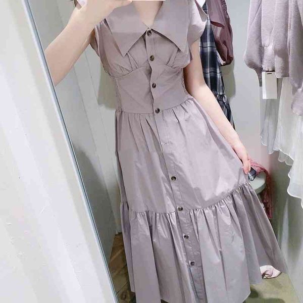 Casual Dresses 2022 Autumn Vestidos Japan Style Polo V Neck Butterfly Sleeveless Empire Slim Waist Folds Women Robes KP27, Black;gray
Casual Dresses 2022 Autumn Vestidos Japan Style Polo V Neck Butterfly Sleeveless Empire Slim Waist Folds Women Robes KP27, Black;gray