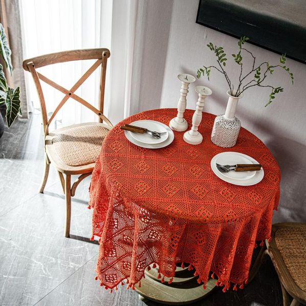 table cloth cilected orange retro handmade crochet hollow tablecloth round cotton tassel decorative coffee cover
table cloth cilected orange retro handmade crochet hollow tablecloth round cotton tassel decorative coffee cover