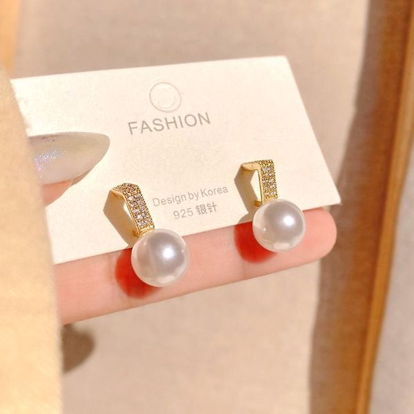 stud trendy charm 14k real gold plated geometric pearl earrings for women girl jewelry zirconia s925 silver needle gift, Golden;silver
stud trendy charm 14k real gold plated geometric pearl earrings for women girl jewelry zirconia s925 silver needle gift, Golden;silver
