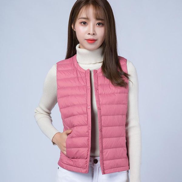 women's vests 2021 women 90% white duck down vest ultra light covered button waistcoat autumn winter sleeveless jacket coat, Black;white
women's vests 2021 women 90% white duck down vest ultra light covered button waistcoat autumn winter sleeveless jacket coat, Black;white