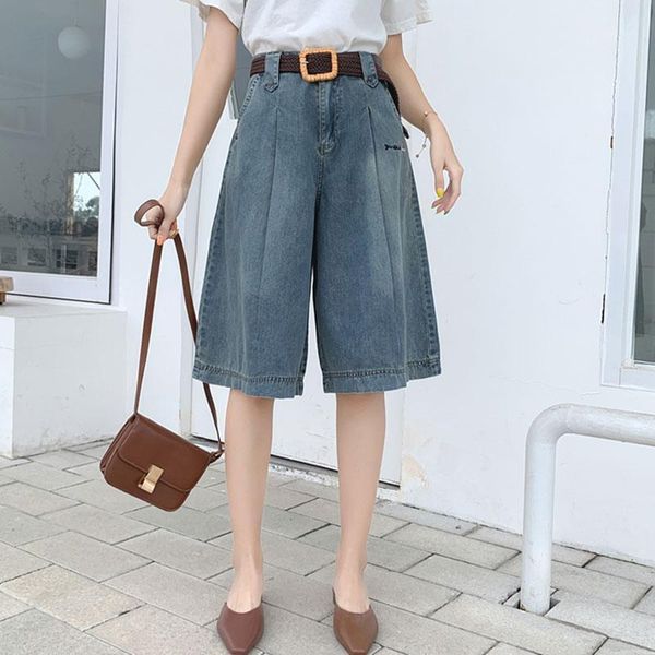 women's jeans knee-length women 2021 high waist wide leg pant female with belt retro loose pocket bf denim pants plus size s-5xl rm5024, Blue
women's jeans knee-length women 2021 high waist wide leg pant female with belt retro loose pocket bf denim pants plus size s-5xl rm5024, Blue