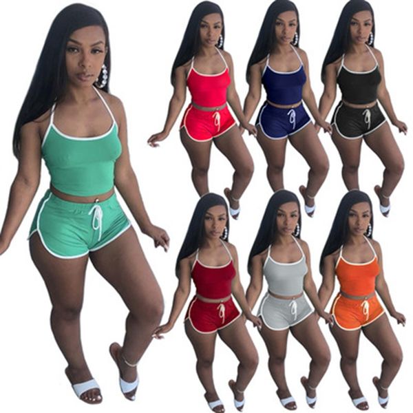 women's tracksuits fashion solid color vest shorts outdoor sports suit two-piece, Gray
women's tracksuits fashion solid color vest shorts outdoor sports suit two-piece, Gray