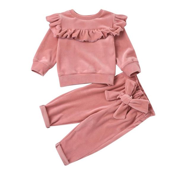 clothing sets winter warm toddler baby girls smooth velvet outfits round neck ruffle trim elastic waist bowknot pant 2pcs kid clothes, White
clothing sets winter warm toddler baby girls smooth velvet outfits round neck ruffle trim elastic waist bowknot pant 2pcs kid clothes, White