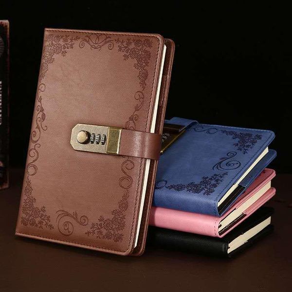 password diary notepad a5 vintage lock business notebook and journal for student boys girls gift pu leather kawaii stationery notepads, Purple;pink
password diary notepad a5 vintage lock business notebook and journal for student boys girls gift pu leather kawaii stationery notepads, Purple;pink