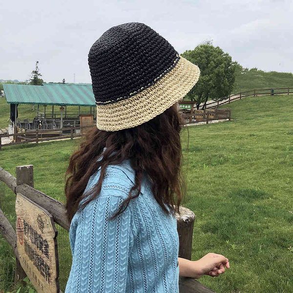 south french style ~ hand woven children's korean tide bucket hat bell shaped straw fisherman's hat, Blue;gray
south french style ~ hand woven children's korean tide bucket hat bell shaped straw fisherman's hat, Blue;gray