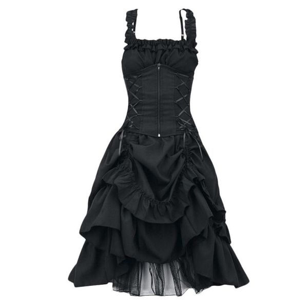 casual dresses women's dress women gothic vintage steampunk retro court princess sleeveless vestido ladies party costume, Black;gray
casual dresses women's dress women gothic vintage steampunk retro court princess sleeveless vestido ladies party costume, Black;gray