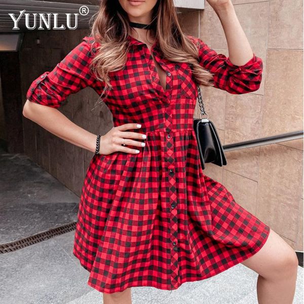 casual dresses 2021 christmas shirt dress black and red check print vestidos contrast button pocket stitching loose patchwork blouses, Black;gray
casual dresses 2021 christmas shirt dress black and red check print vestidos contrast button pocket stitching loose patchwork blouses, Black;gray
