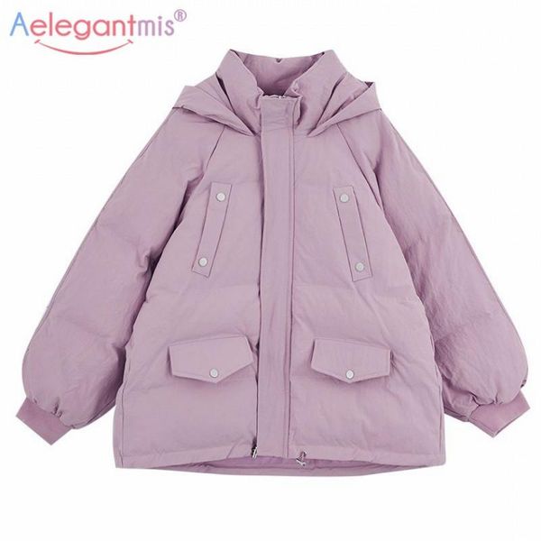 women's down & parkas aelegantmis 2021 winter oversized hooded parka coat women thicken warm loose female jacket korean solid padded co, Black
women's down & parkas aelegantmis 2021 winter oversized hooded parka coat women thicken warm loose female jacket korean solid padded co, Black