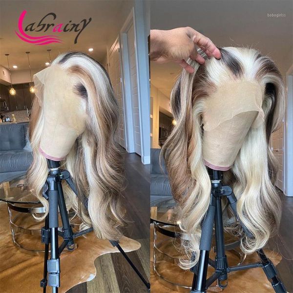 highlight body wave 613 honey blonde lace front wigs pre plucked perruque hd transparent colored human hair for women remy1, Black;brown
highlight body wave 613 honey blonde lace front wigs pre plucked perruque hd transparent colored human hair for women remy1, Black;brown