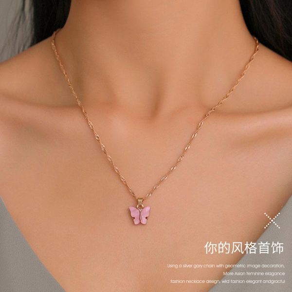 charms 2021 fashion, sweet and simple butterfly six-color necklace female personality hip hop clavicle chain pendant valentine gift, Bronze;silver
charms 2021 fashion, sweet and simple butterfly six-color necklace female personality hip hop clavicle chain pendant valentine gift, Bronze;silver