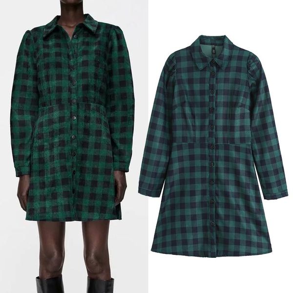 fashion corduroy shirt style plaid printing dresses long sleeve ladies loose dress vestidos spring mini casual, Black;gray
fashion corduroy shirt style plaid printing dresses long sleeve ladies loose dress vestidos spring mini casual, Black;gray