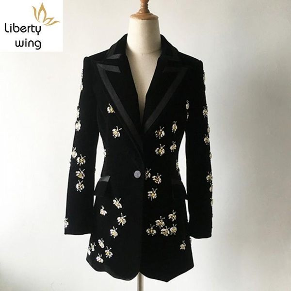 women's suits & blazers luxury est runway designer womens stunning beaded velvet blazer coat diamond embroidery office ladies 3xl, White;black
women's suits & blazers luxury est runway designer womens stunning beaded velvet blazer coat diamond embroidery office ladies 3xl, White;black