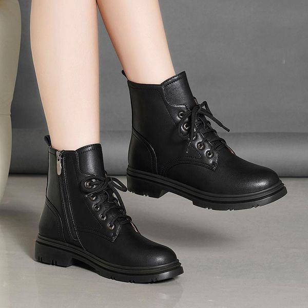 boots genuine leather thick soles female british round toe autumn short fashion locomotive black womens
boots genuine leather thick soles female british round toe autumn short fashion locomotive black womens