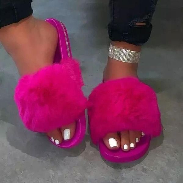 women fur slippers woman warm furry slides women's home crystal footwear ladies comfort non slip flats summer female shoes, Black
women fur slippers woman warm furry slides women's home crystal footwear ladies comfort non slip flats summer female shoes, Black