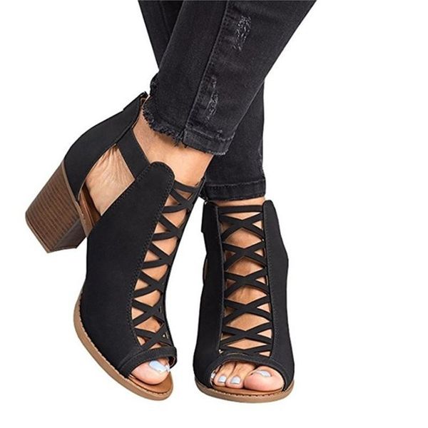 dress shoes womens platform open toe ankle strap zipper back high heel sandals belt buckle lady fashion, Black
dress shoes womens platform open toe ankle strap zipper back high heel sandals belt buckle lady fashion, Black