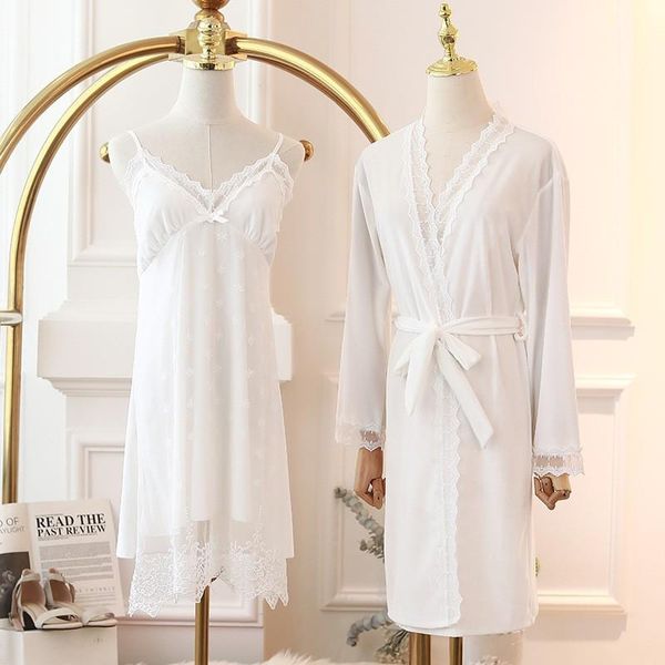 women's sleepwear 2pcs female white velour wedding bridesmaid robe set sleeprobe nightgown women nightwear dressing gown kimono bath, Black;red
women's sleepwear 2pcs female white velour wedding bridesmaid robe set sleeprobe nightgown women nightwear dressing gown kimono bath, Black;red