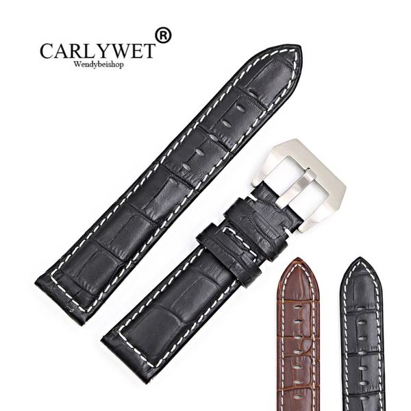 watch bands carlywet 22mm wholesale genuine leather black brown crocodile grain strap wrist band belt pin buckle
watch bands carlywet 22mm wholesale genuine leather black brown crocodile grain strap wrist band belt pin buckle