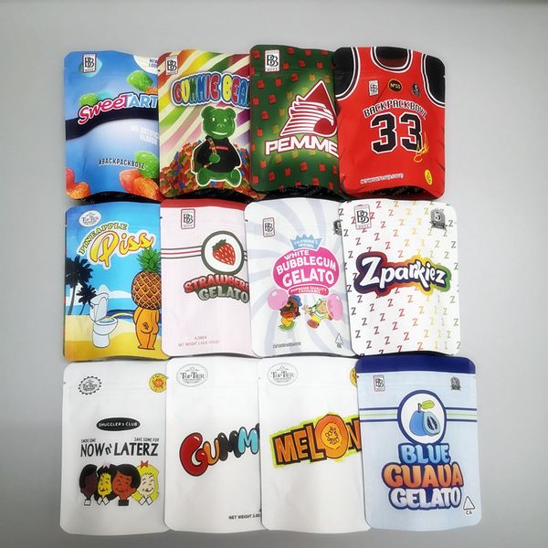 3.5g mylar bags gummy white bubblegum gelato backpack boyz 33 gummie bearz zparkiez 100mm*128mm 420 dry herb flower packaging
3.5g mylar bags gummy white bubblegum gelato backpack boyz 33 gummie bearz zparkiez 100mm*128mm 420 dry herb flower packaging
