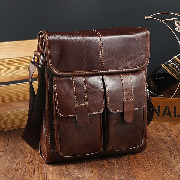 briefcase coat oil wax cow leather men's shoulder bag vertical cover small messenger
briefcase coat oil wax cow leather men's shoulder bag vertical cover small messenger