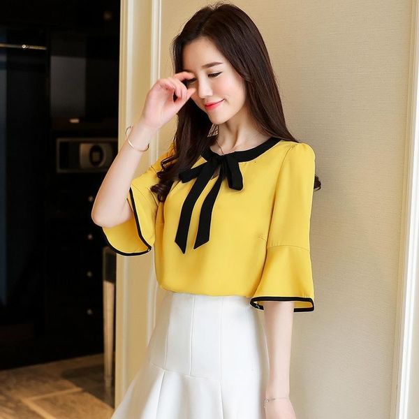 women's blouses & shirts 2021 summer new arrival women gentle wind half flared sleeve chiffon comfort shirt, White
women's blouses & shirts 2021 summer new arrival women gentle wind half flared sleeve chiffon comfort shirt, White