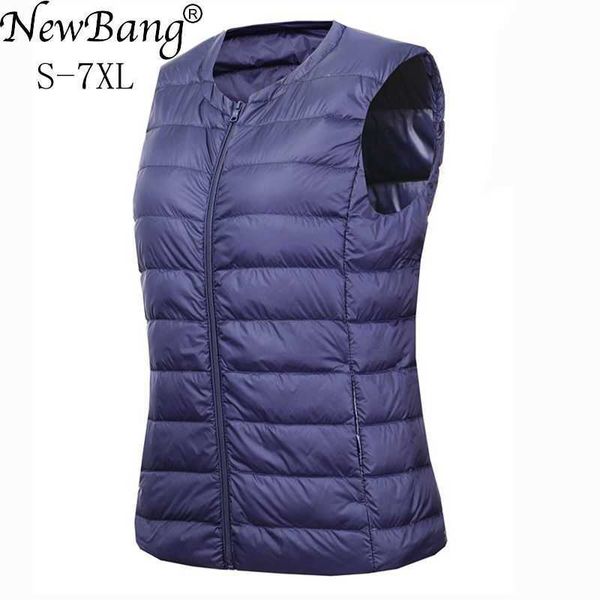 bang brand 6xl 7xl large size waistcoat women's warm vest ultra light down vest women portable sleeveless winter warm liner 210923, Black
bang brand 6xl 7xl large size waistcoat women's warm vest ultra light down vest women portable sleeveless winter warm liner 210923, Black