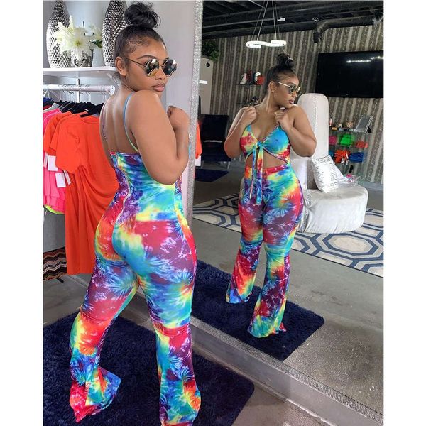 2020 new urban leisure fashion women's printed jumpsuit, White