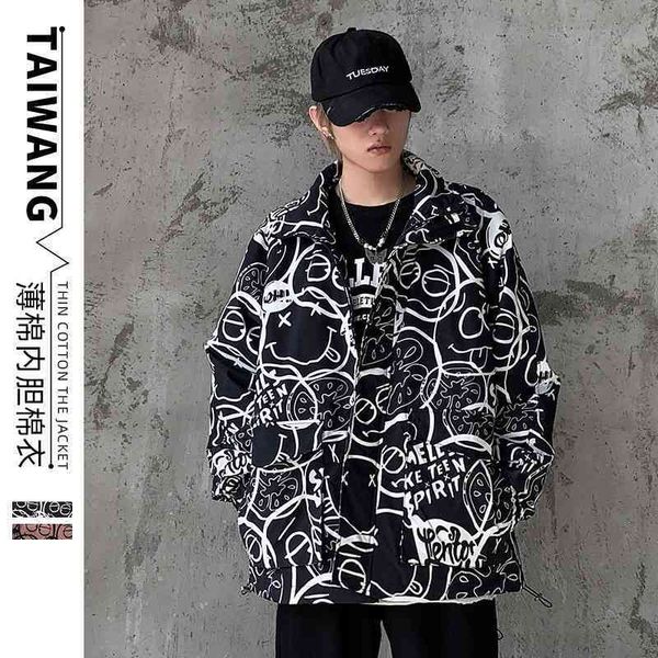 taiwang men's fashion brand thin cotton jacket 2021 new winter off shoulder orange printed, Black
taiwang men's fashion brand thin cotton jacket 2021 new winter off shoulder orange printed, Black