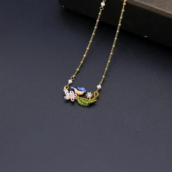 pendant necklaces female tide personality forest series rhythmic serie enamel color glaze blue bird pink flower green leaf necklace jewelry, Silver
pendant necklaces female tide personality forest series rhythmic serie enamel color glaze blue bird pink flower green leaf necklace jewelry, Silver