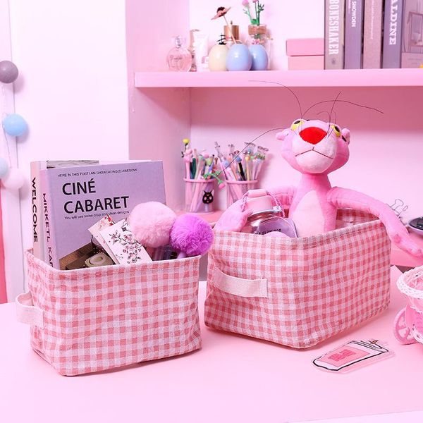 storage baskets 1pc girl cute deskpink plaid home cotton linen fabric basket cosmetics sundries organizer
storage baskets 1pc girl cute deskpink plaid home cotton linen fabric basket cosmetics sundries organizer