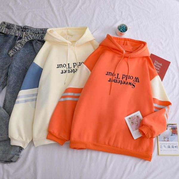 women's hoodies & sweatshirts letter sweetener world tour printing fashion patchwork sweatshirt long sleeve hooded pullover spl, Black
women's hoodies & sweatshirts letter sweetener world tour printing fashion patchwork sweatshirt long sleeve hooded pullover spl, Black