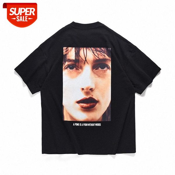american high street t-shirt simple oversize loose avatar print short sleeve tee couple male #ls6c, White;black
american high street t-shirt simple oversize loose avatar print short sleeve tee couple male #ls6c, White;black