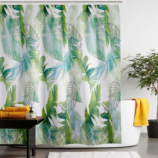 palm shower curtains, watercolor plant leaves tropical shower curtain for bathroom fabric artistic decorative curtains, 72"x72"
palm shower curtains, watercolor plant leaves tropical shower curtain for bathroom fabric artistic decorative curtains, 72"x72"
