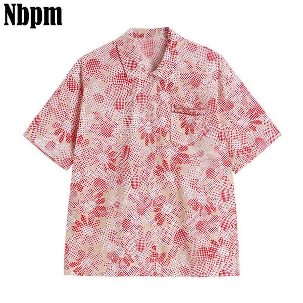 summer female casual fashion shirt short sleeve floral printed red women's blouse korean clothing women's shirt streetwear 210529, White
summer female casual fashion shirt short sleeve floral printed red women's blouse korean clothing women's shirt streetwear 210529, White