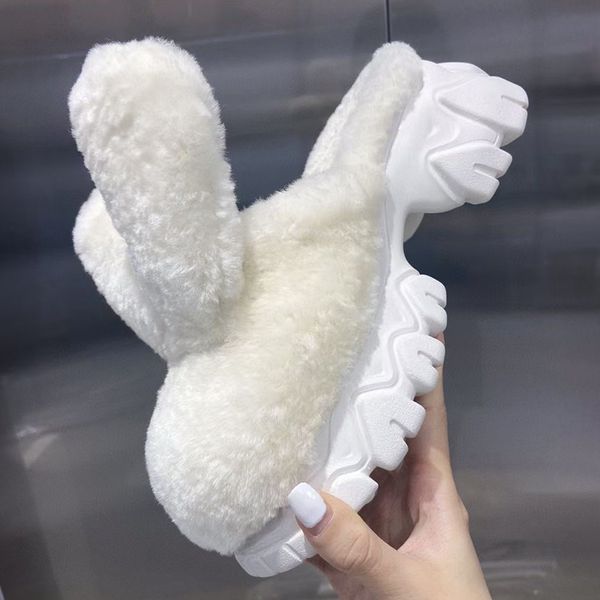 furry half slippers women autumn winter new flat platform rabbit ears design wool slippers comrortable mules shoes of ladies, Black
furry half slippers women autumn winter new flat platform rabbit ears design wool slippers comrortable mules shoes of ladies, Black